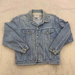 Windsor Bay Denim Jacket Womens  Size 8 Blue Light Wash Trucker‎ Vintage 90s